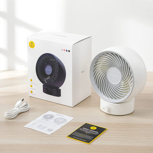 SmartDevil USB Desk Fan, Small Personal Desktop Table Fan with Strong Wind, Quiet Operation Portable Mini Fan for Home Office Bedroom Table and Desktop (White)