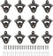 Artilife 12Pack Wall Mounted Bottle Openers Cast Iron Rustic Vintage Style Beer Bottle Opener with Screws for Home Bars