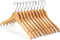 Nature Smile Solid Gugertree Wood Shirt and Dress Hangers with Notches with Anti-Rust Chrome Hook Pack of 10 (Natural)