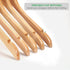 Nature Smile Solid Gugertree Wood Shirt and Dress Hangers with Notches with Anti-Rust Chrome Hook Pack of 10 (Natural)
