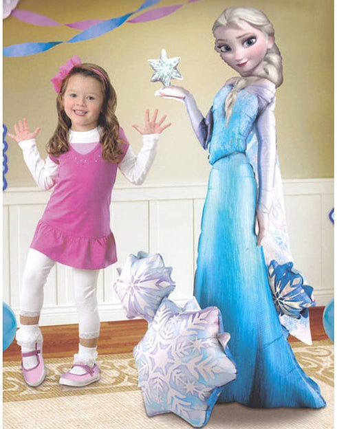 Anagram International 10116379 International Elsa the Snow Queen Air Walker Party Balloon, 57", Multicolor