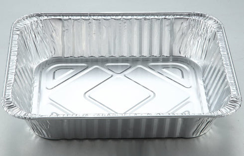 HOMEDECISION 323X266X64mm(12.7X10.47X2.51inch) Disposable Aluminum Foil Containers Steam Table Deep Pans 30-Pack