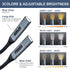 Vekkia Rechargeable-Neck-Reading-Light-Amber,Book-Light for Reading in Bed,3 Colors,8LED,Adjustable Brightness Levels,Bendable Arms,Long Lasting.Perfect for Bookworms.