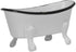 Foreside Home & Garden Black Distressed Rim White Enamel Bathtub Soap Dish