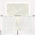 Clean Window Textured Slub Stripe Anti-Dust Allergy/Pet Friendly Sheer Cafe Curtain, 52" x 36" Kitchen Tier Pair, White