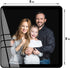 8x8 Picture Frame Black, Real Glass Frame, Hanging Picture Frame, Matted for wall and tabletop Decor (8x8, Black)