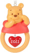 Hallmark Keepsake Christmas Ornament, Year Dated 2021, Disney Winnie The Pooh Baby's First Christmas, Porcelain