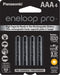 Panasonic BK-4HCCA4BA eneloop pro AAA High Capacity Ni-MH Pre-Charged Rechargeable Batteries, 4-Battery Pack