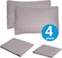 Twin Size Bed Sheets - 4 Piece 1500 Thread Count Fine Brushed Microfiber Deep Pocket Twin Sheet Set Bedding - 1 EXTRA PILLOW CASES, GREAT VALUE, Twin, Pinstripe Gray