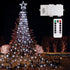 344 LED Star String Lights Fairy Christmas - Waterfall 13ft 3 x Large D Battery Operated Outdoor & Indoor Waterproof 8 Modes & Timer Remote for Christmas Tree Topper, Holiday Decorations (Cool White)