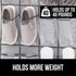 Gorilla Grip Crystal Clear Large 24 Pocket Shoe Organizer, Holds Up to 40 Pounds, Sturdy Hooks, Space Saving, Over Door, Storage Rack Hangs on Closets for Shoes, Sneakers or Accessories, Gray