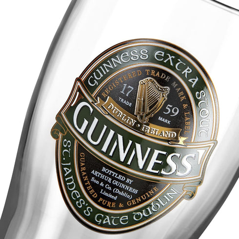 Guinness Green Collection Pint Glasses, 20 ounce, Set of 2 - Beer Glass for Bar and Kitchen