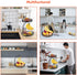Gbasics Fruit Basket, 2 Tiers Fruit Bowl with Banana Hanger, Detachable Design Kitchen Countertop Organizer for Fruit Vegetable Storage