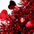 Winlyn 3 Pack Red Valentine Heart Wreaths Tinsel Heart Shaped Wreaths with Foil Hearts Hanging Valentine's Day Wreaths Decorations for Wedding Birthday Party Front Door Wall Window Mantel D©cor