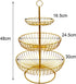 3 Tier Fruit Bowl Fruit Basket Countertop Metal Fruit Stand Holder Detachable and Hangable for Fruits Snacks Vegetables