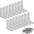 16 PCS Corner Brace L Bracket Heavy Duty 2.5 x 2.5 Inch Stainless Steel 90 Degree Joint Right Angle Corner Brackets with Screws, L-Shaped Metal Fastener for Wood Shelves