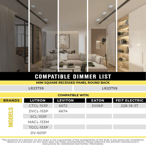 Krieger LED Recessed Ceiling Light Fixture, 4 Inch Ultra-Thin Square with Rounded Back, 3 Color Temperature Options, Dimmable, 750 Lumen, 9 Watt (60W Equivalent), Quick Install - ETL and ES Certified