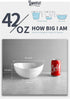 Sweese 104.101 Porcelain Bowl - 42 Ounce for Cereal, Salad and Popcorn - Set of 1, White