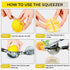 KitchenEclipse Lemon Squeezer Premium Stainless Steel Citrus Juicer for Home Bar, Professional Use Hand Grip Manual Juicer with Non-Slip Silicone Handle Juice Squeezer for Limes, Lemons, Oranges