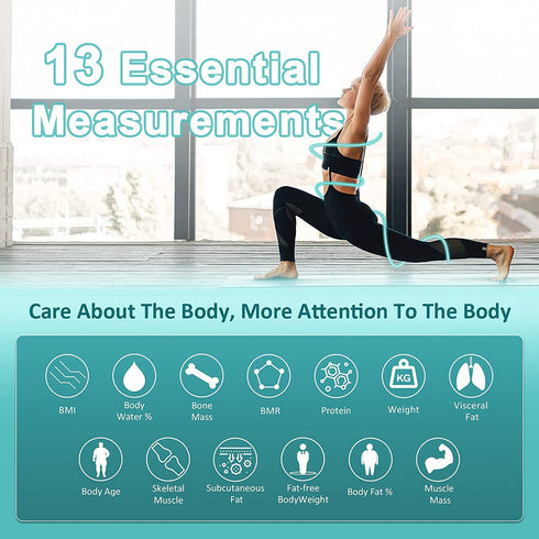Yoobure Digital Weight Scale for Body Weight and Fat, Highly Accurate Bluetooth Body Fat Scale Body Composition Analyzer Health Monitor BMI Scale, Smart Scale with Smartphone App Sync€¦
