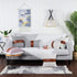 MANDIOO Pack of 2 Farmhouse Decorative Throw Pillow Covers Boho Accent Cushion Cases Pillowcases for Couch Sofa Bedroom Faux Leather Cotton Linen Stripe 20x20 Inches Black