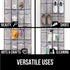 Gorilla Grip Crystal Clear Large 24 Pocket Shoe Organizer, Holds Up to 40 Pounds, Sturdy Hooks, Space Saving, Over Door, Storage Rack Hangs on Closets for Shoes, Sneakers or Accessories, Gray
