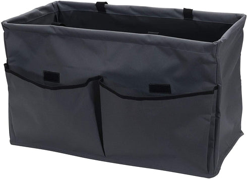 Household Essentials Grey Krush Canvas Utility Tote with Pockets | Reusable Grocery Shopping Bag, Large