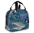 Whales Beautiful Ocean Giants Lunch Bag for Women Girls Kids Insulated Picnic Pouch Thermal Cooler Tote Bento Large Meal Prep Cute Bag Big Leakproof Soft Bags for Lunch Box, Camping, Travel, Fishing