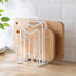 Cutting Board Rack, HLLBRC Chopping Board Organizer Stand Holder Rack, Dishes Plates Pot Pan Lids Rack Organizer for Kitchen Cabinet Countertop (white)