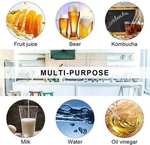Swing Top Glass Bottles 8 oz with Airtight Lids for Home Brewing, Kombucha, Kefir, Vanilla Extract, Beer, Oil, Vinegar, Homemade Juices, Water,Soda Set of 9