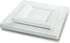 " OCCASIONS " 120 Plates Pack,(60 Guests) Wedding Party Square Disposable Plastic Plates Set -60 x 9.5'' Dinner + 60 x 6.5'' Dessert (Square White)