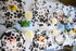 Dog Paw Prints Party Supplies, Dog Paw Prints Theme Tableware Set Including Paper Plates Cups Napkins for Birthday Baby Shower Party -Serves 16