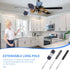 Dusters for Cleaning, Extendable Microfiber Duster with Extension Pole 30 to 100 Inches, Reusable Bendable Dusters Long Feather Duster Kit for Cleaning High Ceiling Fan, Lamp, Furniture, Blinds, Car