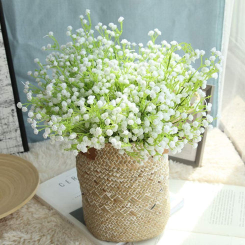 CATTREE Artificial Flowers, Baby Breath Gypsophila Plastic Fake Plants Wedding Bridal Bouquet Party Indoor Outdoor DIY Home Garden Verandah Office Table Centerpieces Arrangements Decoration 4 pcs