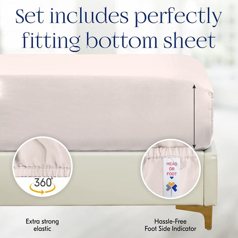 California Design Den - Finest Twin XL Bed Sheets, Soft 100% Cotton Cooling Sheets Deep Pockets Snug Fit Elastic, 500 Thread Count, 3-Pc Set, Best Hotel Quality Bed Sheets (Solid - Light Taupe)
