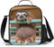 PrelerDIY Sloth Lunch Box - Insulated Lunch Box for Kids Funny 3D Design with Side Pocket & Shoulder Strap Lunch Bag, Perfect for School/Camping/Hiking/Picnic/Beach/Travel