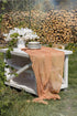 Table Runner 26x176 inches Cheesecloth Tablecloth for Wedding Rustic Boho Romantic Style Natural Gauze Decor (Walnut)