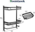 Hoomtaook Adhesive Bathroom Organizer Shower Caddy Kitchen Spice Rack Wall Mounted Drill-Free Bathroom Shelf Storage Kitchen Rack Rustproof Shower Shelf