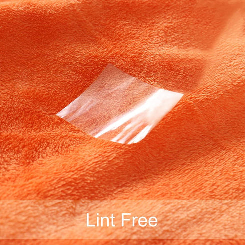 uxcell Flannel Fleece Blanket Soft Lightweight Plush Microfiber Bed or Couch Blanket, Orange Twin