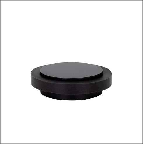 EVI | Adhesive Doorstop | 1.37'' X 0.55'' | Natural Silicone Black Rubber | Stainless Steel | Black Lacquered | Great Adherence | 100% Functional | Mod. I-203x12