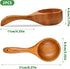 Aemygo 2 Pack Bath Salt Wood Scoops, 9 Inch Multipurpose Wooden Kitchen Scoop Ladle with Long Handle, Water Wooden Scoop for Cooking Bath Salt Rice Beans Soup Flour, Gift for Christmas Birthdays