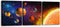 Outer Space Canvas Wall Art Planet Posters & Prints Artwork Abstract Universe Paintings Wall Decorations for Kids Room Stretched Canvas Picture for Living Room Bedroom Home Office Decor