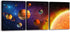 Outer Space Canvas Wall Art Planet Posters & Prints Artwork Abstract Universe Paintings Wall Decorations for Kids Room Stretched Canvas Picture for Living Room Bedroom Home Office Decor