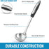 Zulay (12 inch) Stainless Steel Soup Ladle - Durable Rust Proof Soup Ladle With Ergonomic Handle - Soup Serving Spoon Ladles For Cooking, Gravy, Sauces, and More