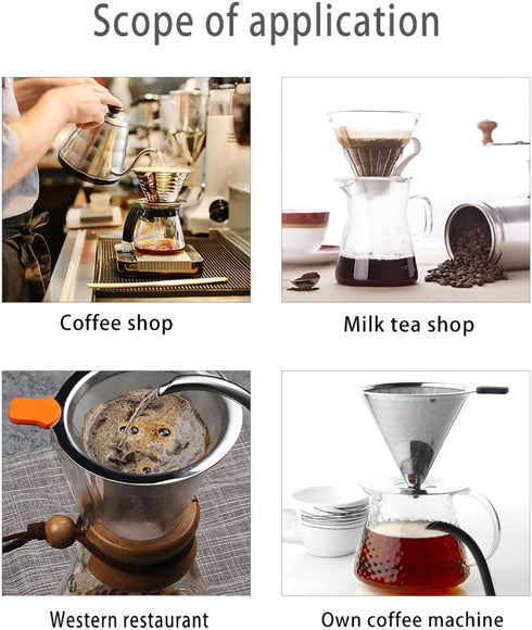 AINAAN Honeycombed Stainless Steel Coffee Filter, Reusable Tapered dripper with Removable Cup Holder, 2019, New Generation