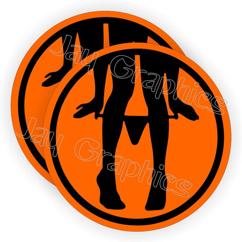 (Pair) PANTY DROPPER Sexy Babe Hard Hat Stickers | Motorcycle Welding Helmet Decals | Funny Labels Badges Toolbox Laborer Construction Trucker Cowboy Rodeo Girl