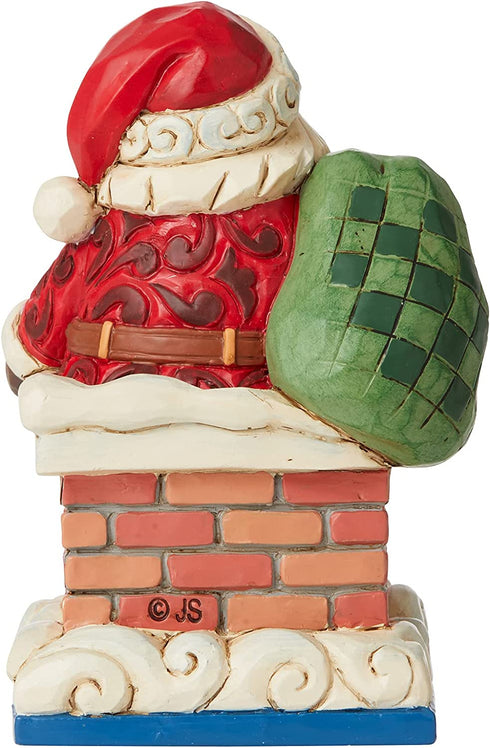 Enesco Jim Shore Heartwood Creek Santa in Chimney Mini Figurine