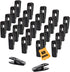 Regilt 100 Pack Plastic Finger Clips for Hanger Multi-Purpose Washing Clothes Pins Strong Pinch Grip Clips for Slim Line Baby Clothes, Velvet Clothing, Pants, Skirt (Black, 60)