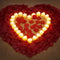 1000 Pieces Artificial Rose Petal with 24 Pieces Romantic Heart LED Candle Flameless Romantic Love LED Tealight Candle for Romantic Night Valentine's Day Anniversary Wedding Table Decor (Yellow)