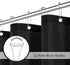 Textured ‹Fabric Shower Curtain - Polyester Shower Curtains for Bathroom, Water Repellent, Hotel Spa Luxury with 12 Hooks, Machine Washable, Decorative Bathroom Curtain Black 72 x 72